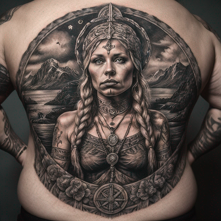 quiero una representacion de las nornas nordicas para el anteebrazo-tattoo
