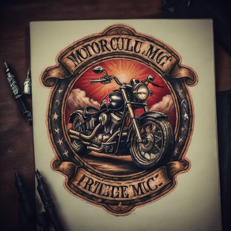 Logo de un Motorclub que ponga CHICAGO RIDERS MC.-tattoo