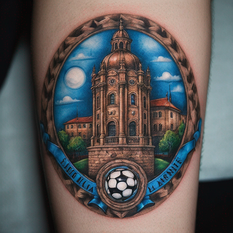 escudo lega y estadio leganes-tattoo