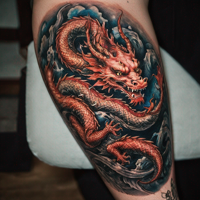 dragon japones neotradicional-tattoo