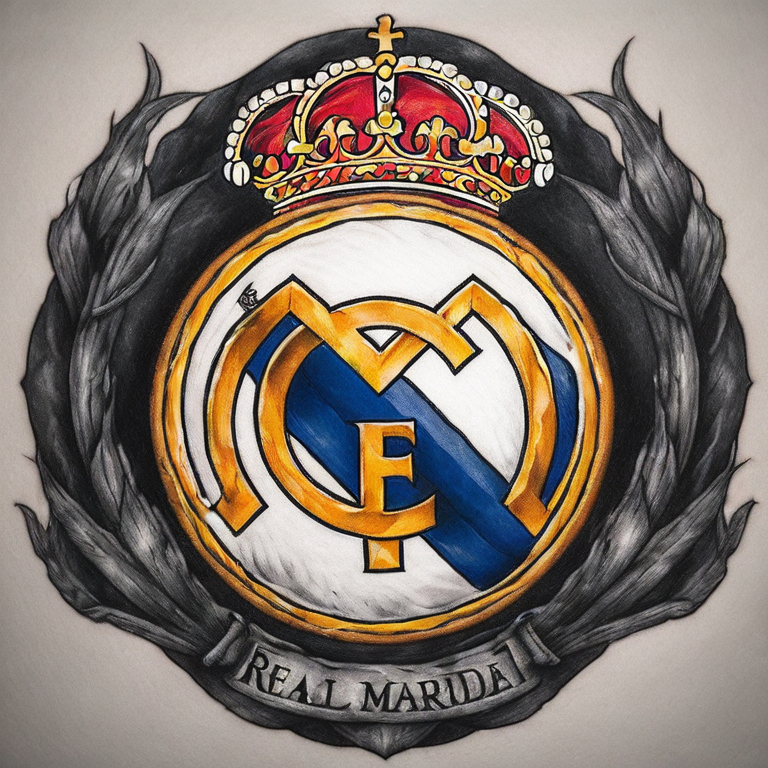 3 partes del escudo del Real Madrid-tattoo