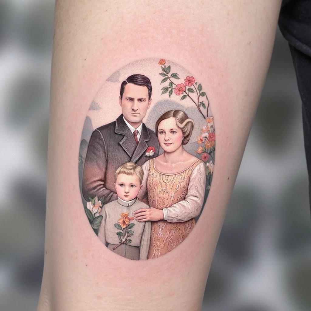 tatouage hommage à mes parents décédés le 14 avril 2019 et le 14 aout 2018-tattoo