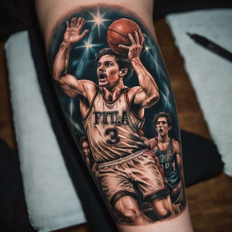 medio brazo de basquet-tattoo