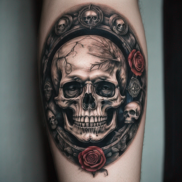 Den Satz "Memento Mori"-tattoo