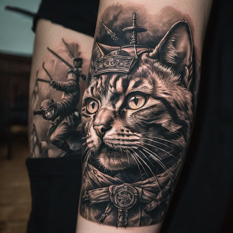 ninja cat-tattoo